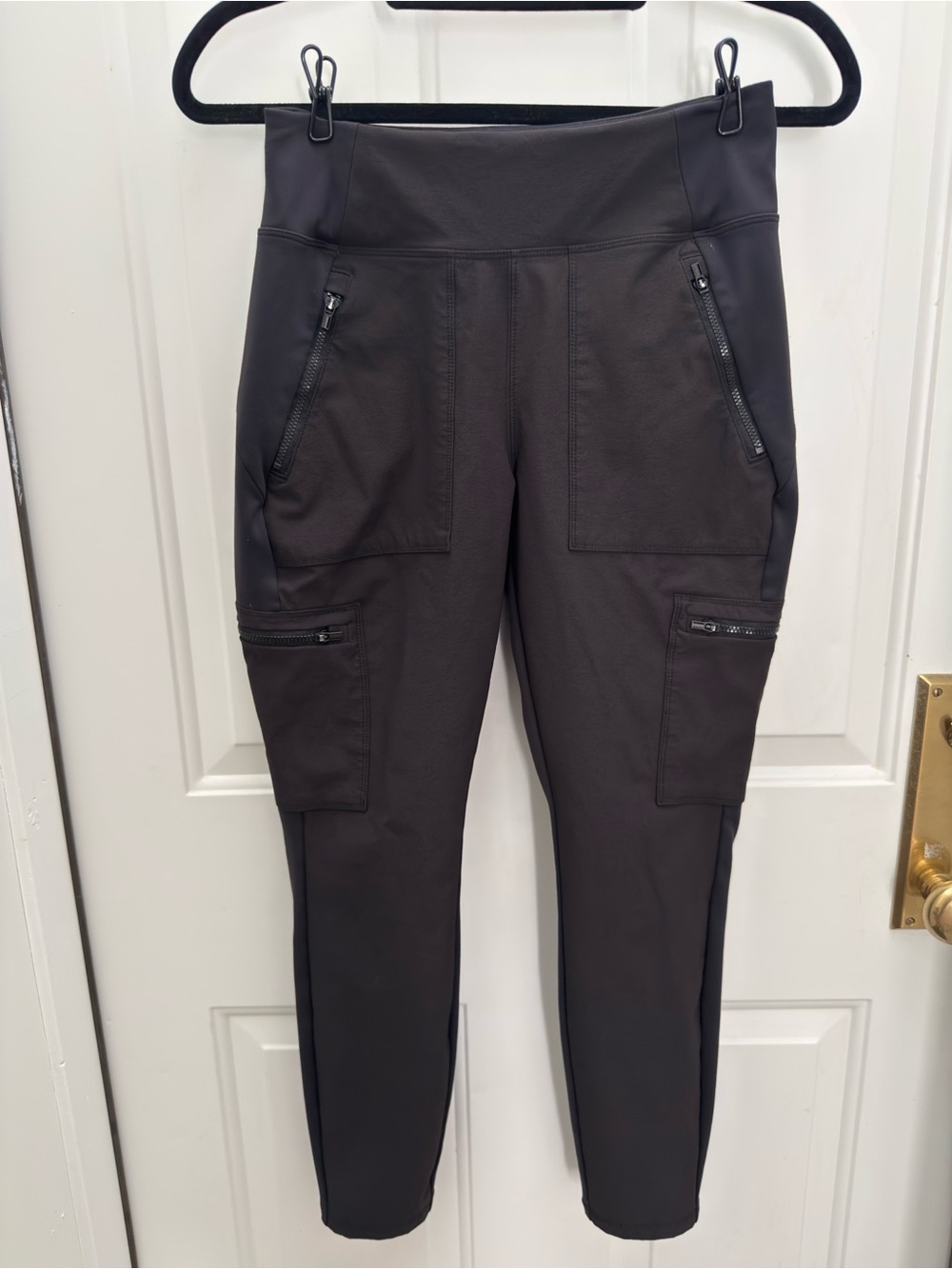 Athleta Black Cargo Ponte Joggers